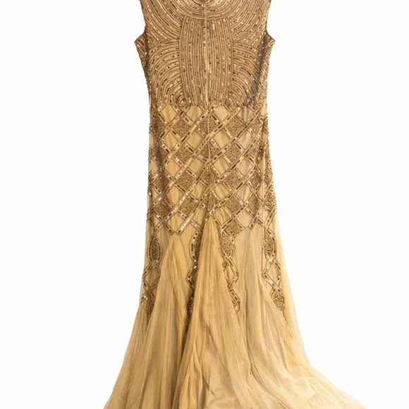 Midnight Velvet Gold Maxi Dress - Picture 3 of 6